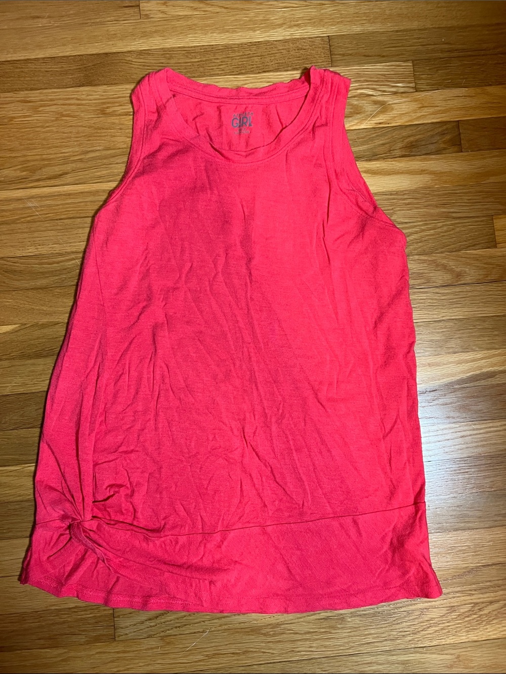 Athleta Girls Salmon Pink Tank with Side Knot